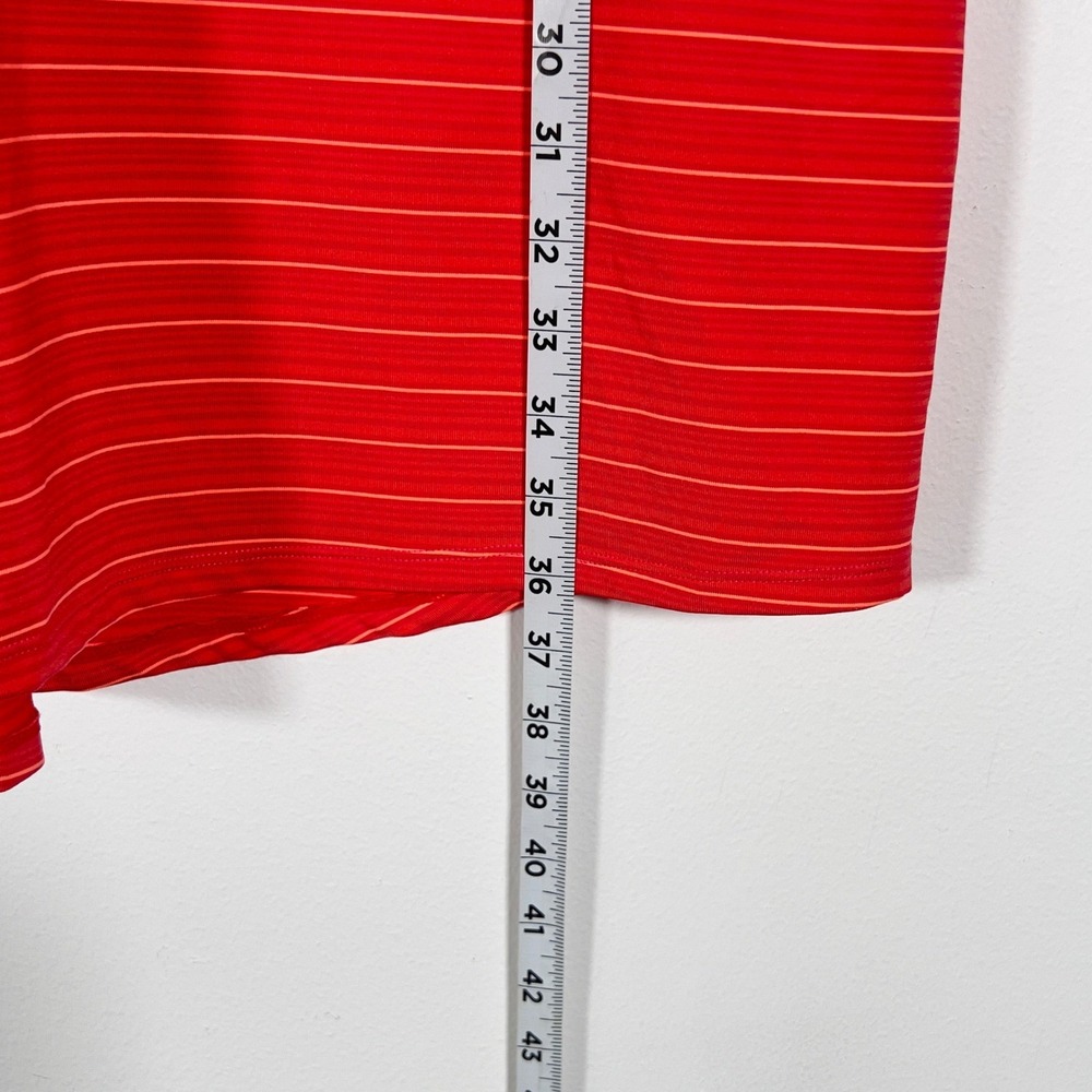Freedom Trail V-Neck Short Sleeve Dress Women L Red Striped Activewear Athletic - Picture 11 of 11